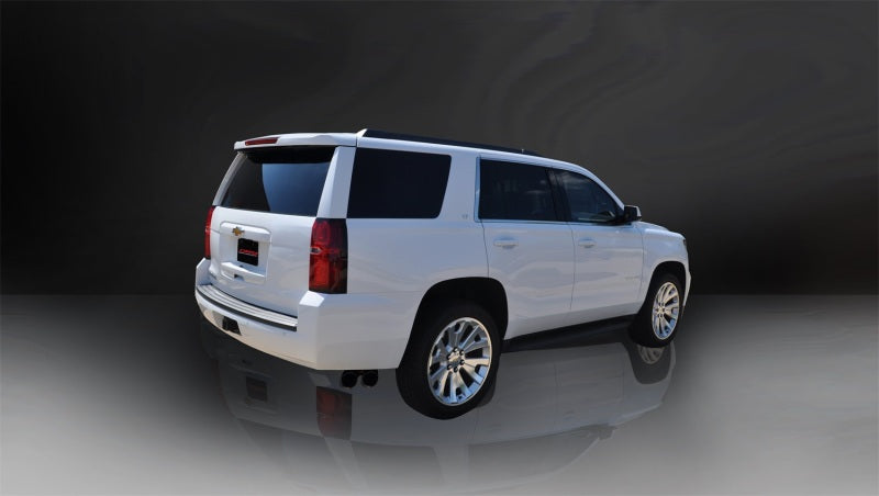 Corsa Cat Back Exhaust, Sport, 3in, Single Side Twin Black 4in Tips, 2015 Chevy Tahoe/GMC Yukon - 14859BLK