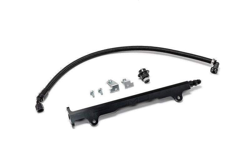 AMS Performance 08-15 Mitsubishi EVO X CNC Machined Aluminum Fuel Rail w/Pulsation Dampener - Black