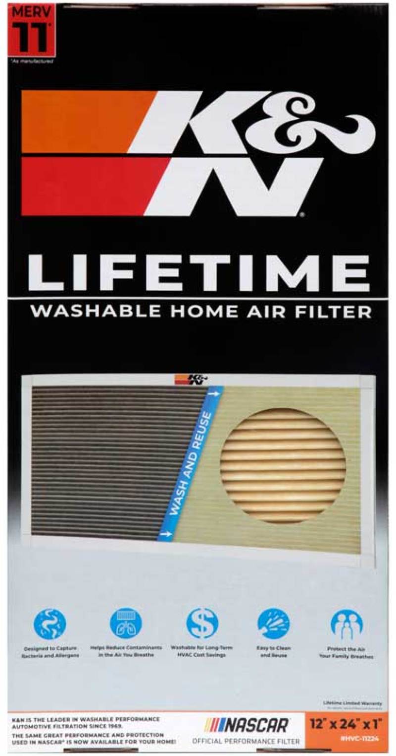 K&N HVAC Filter - 12 x 24 x 1 - HVC-11224