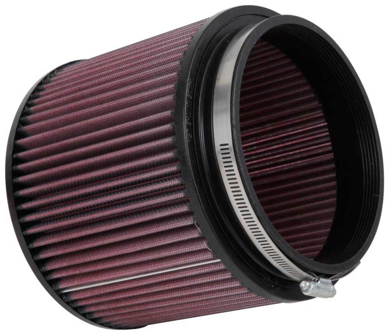K&N Filter Universal Rubber Filter - Round Straight 3.5in Base OD x 3.5in Top OD x 5in H - RU-0360 by K&N Engineering - front