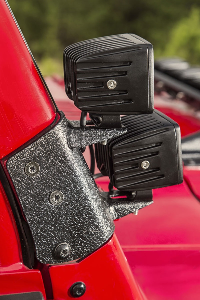 Rugged Ridge 97-06 Jeep Wrangler TJ Textured Black Dual A-Pillar Light Mount - 11232.36
