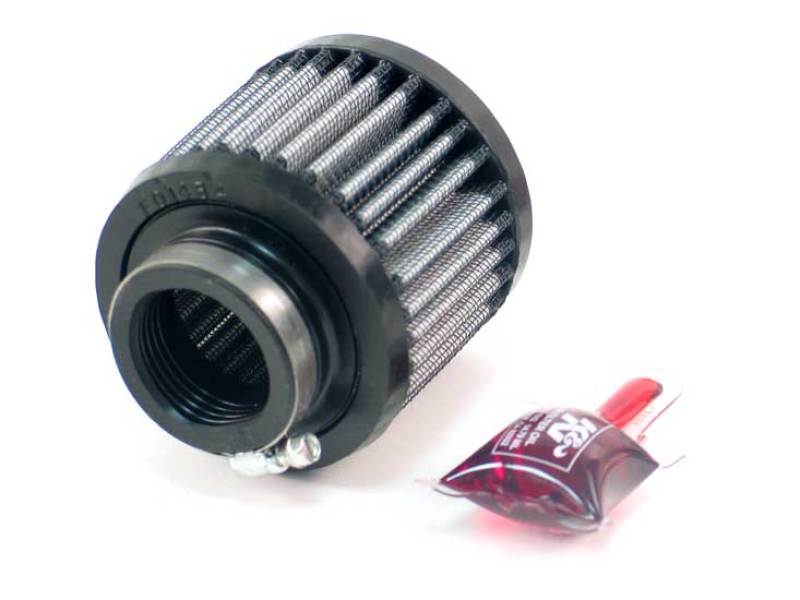 K&N 1.375in Flange ID x 3in OD x 2.5in H Rubber Base Crankcase Vent Filter - 62-1430 by K&N Engineering - front view