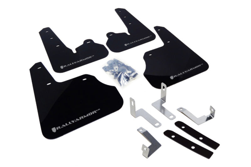 Rally Armor 12-16 Subaru Impreza Black UR Mud Flap w/ Silver Logo - MF22-UR-BLK/SIL
