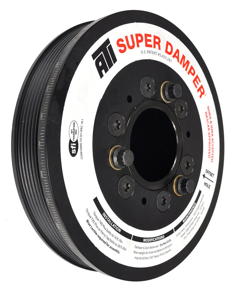 ATI Damper - 7.48in - Alum LW - 6 Grv - LS1/LS2 - F &amp; V Body - No A/C - 3 Ring - ATI917302