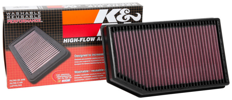 K&N 2018 Jeep Wrangler JL 2.0L/3.6L F/I Drop In Air Filter - 33-5076