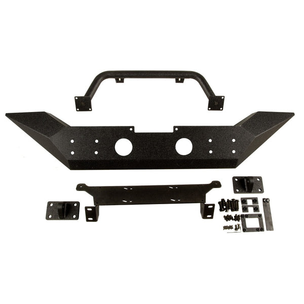 Rugged Ridge Spartan Front Bumper HCE W/Overrider 07-18 Jeep Wrangler JK - 11548.01 for 2007-2018 Jeep Wrangler - front view