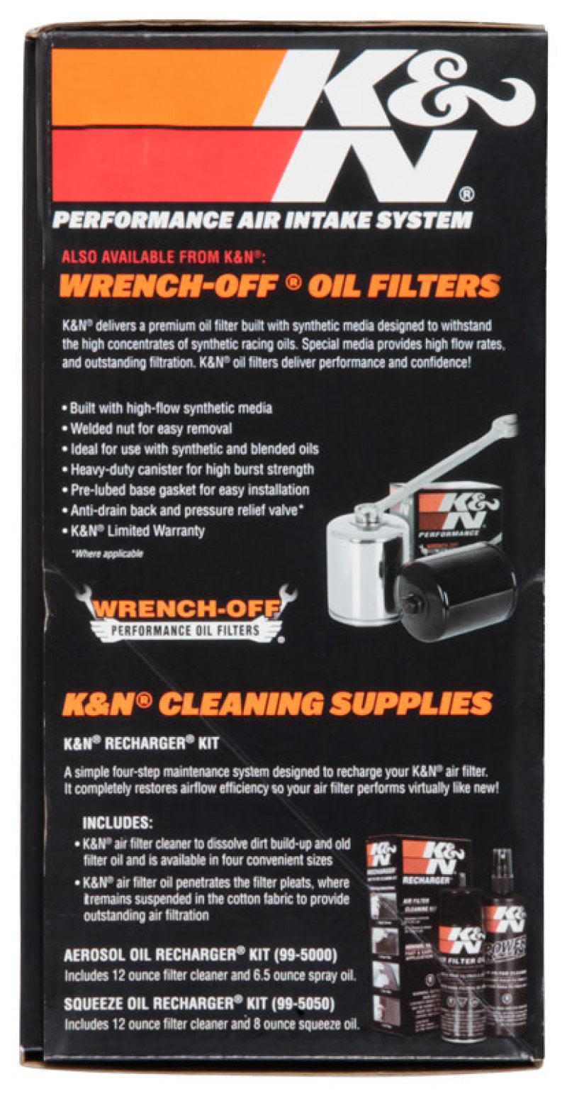 K&N Street Metal Intake System for 02-06 Harley Davidson Road King F/I 88cl Side Draft Dyna/Softail - RK-3953