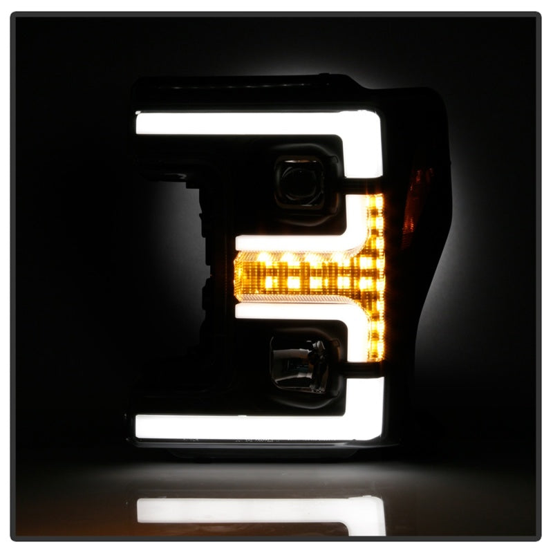 Spyder Ford F-250/F-350/F450 Super Duty 17-18 Projector Headlights Black PRO-YD-FS17-SBSEQ-BK - 5086280