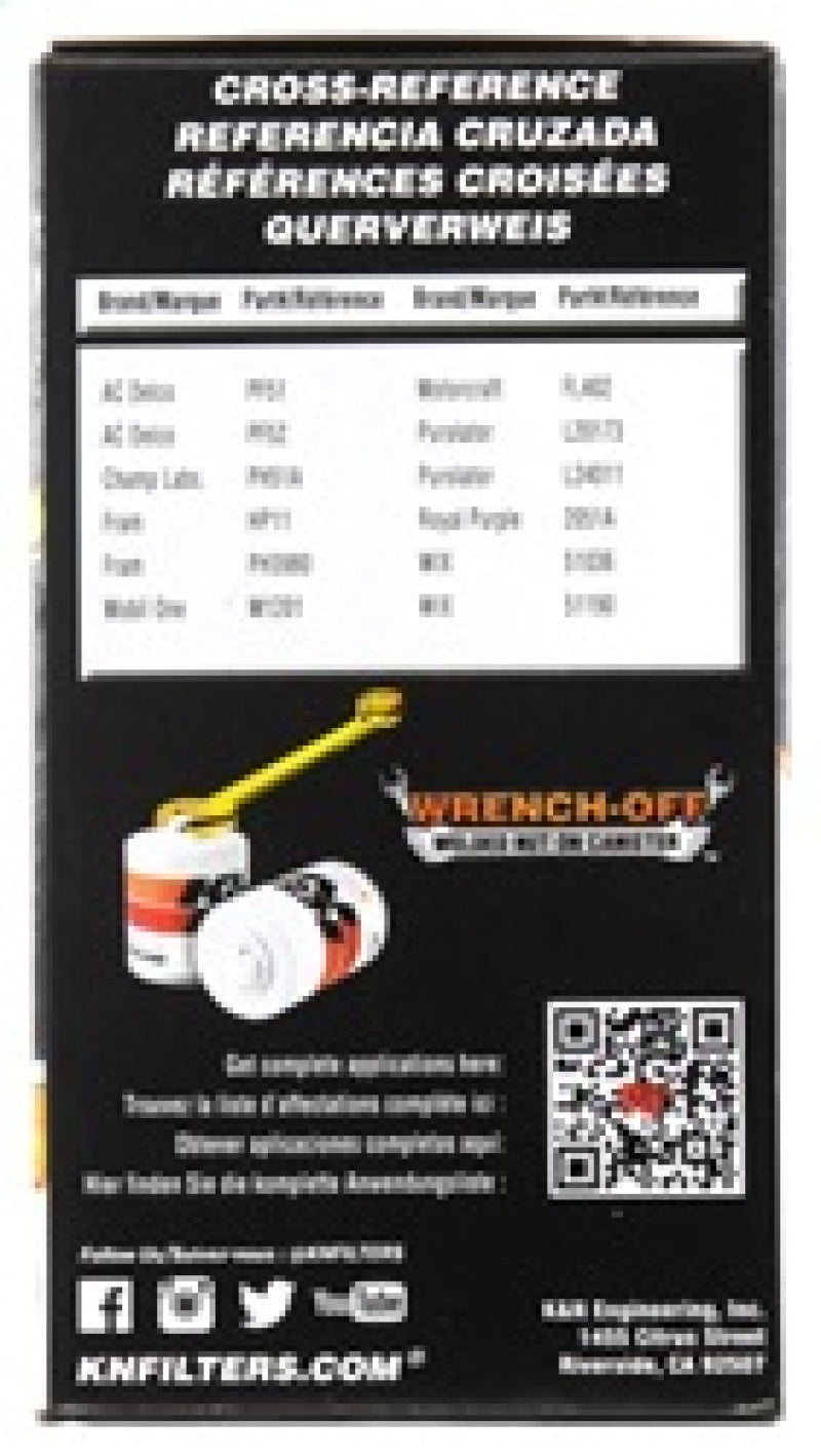 K&amp;N Oil Filter OIL FILTER; AUTOMOTIVE - HP-2001