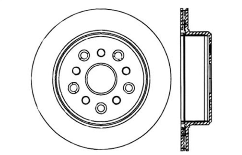 StopTech 5/93-98 Toyota Supra Right Rear Slotted &amp; Drilled Rotor