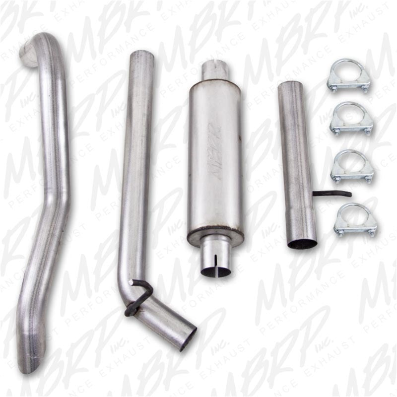 MBRP 2007-2009 Jeep Wrangler (JK) 3.8L V6 4 dr Off-Road Tail Pipe Muffler before Axle - S5514AL