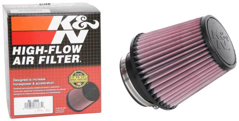 K&N Universal Clamp-On Air Filter 4in FLG / 6-1/2in B / 4-1/2in T / 6in H - RU-5060