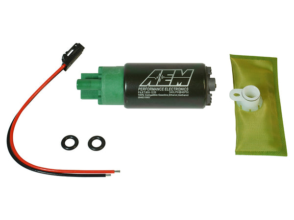 AEM 320LPH 65mm Fuel Pump Kit w/o Mounting Hooks - Ethanol Compatible - 50-1220 for 1992-2006 Toyota Camry - front view