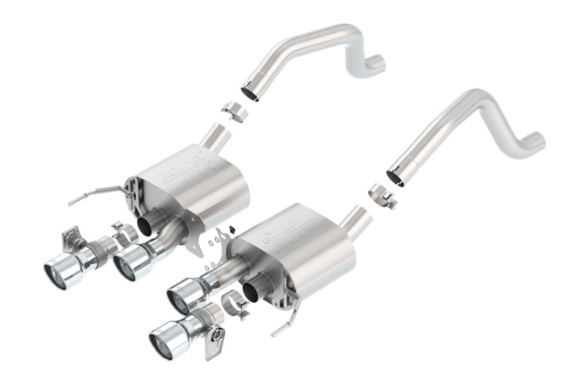 Borla 15 Chevy Corvette C7 ZO6 6.2L w/o AFM w/ NPP ATAK Quad RD RL AC Tips Center Rear Exit Exh - 11905