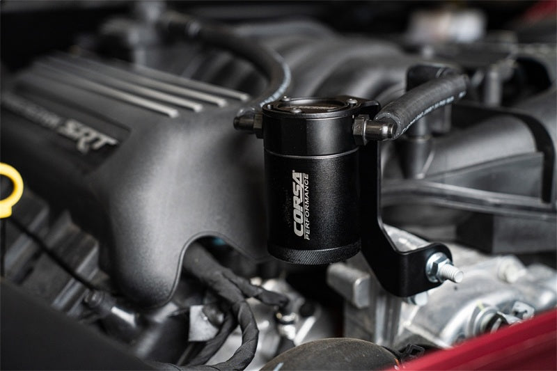 Corsa Performance Aluminum Oil Catch Can w/ Bracket - HEMI 6.4L - CC0013