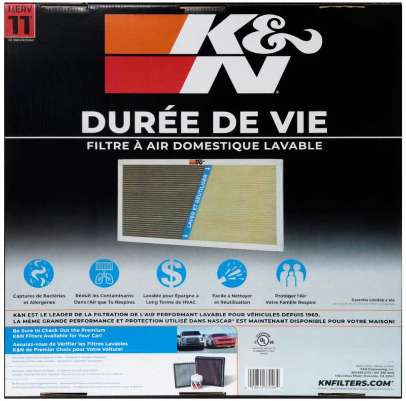 K&amp;N HVAC Filter - 20 x 20 x 1 - HVC-12020