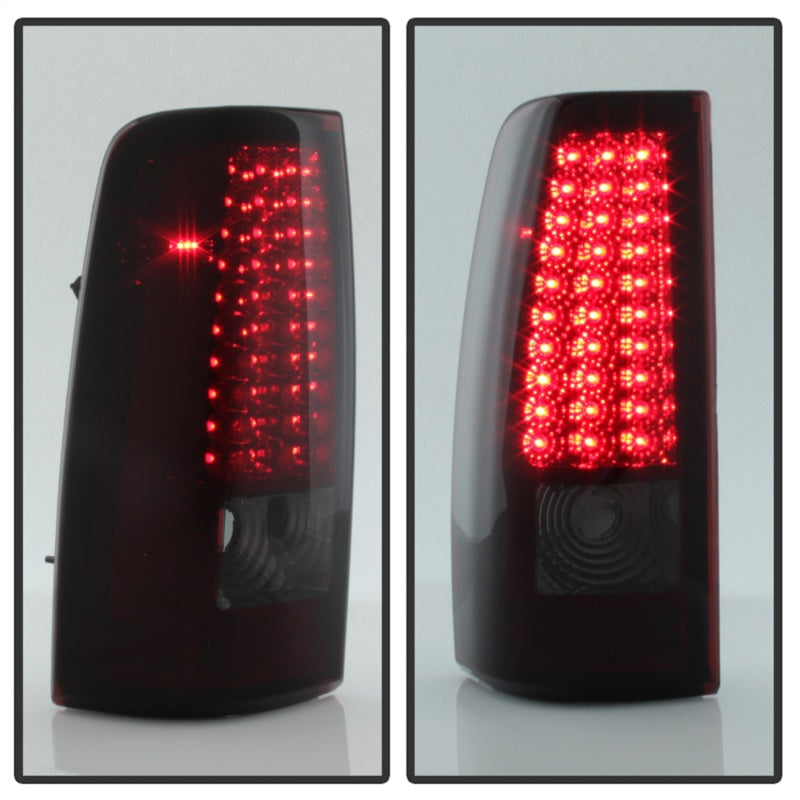 Xtune Chevy Silverado 1500/2500/3500 99-02 LED Tail Lights Red Smoke ALT-ON-CS99-LED-RS - 5011763