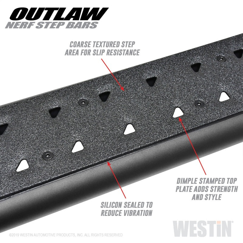 Westin 14-19 Toyota 4Runner SR5/TRD/TRD Pro (exc Limited &amp; Nightshade) Outlaw Nerf Step Bars