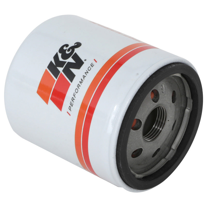 K&N Buick / Chevrolet / Oldsmobile Performance Gold Oil Filter - HP-1007 for 1997-2006 Chevrolet Corvette - angle view