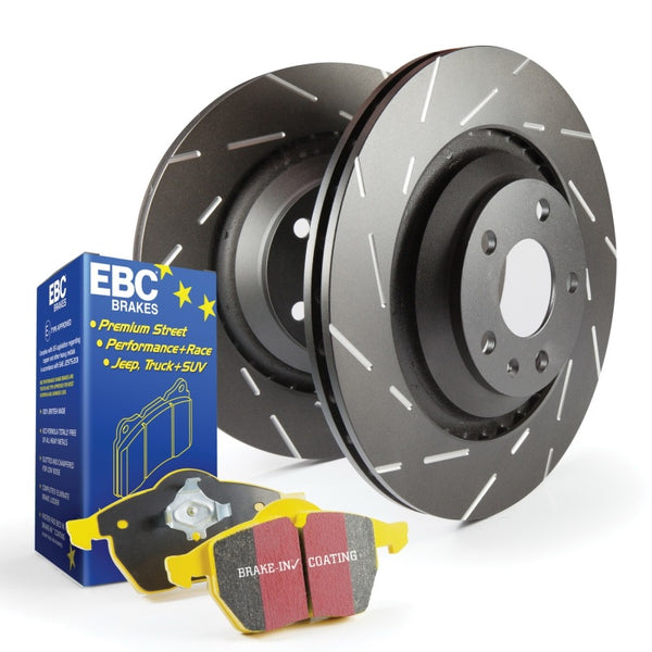EBC S9 Kits Yellowstuff Pads and USR Rotors - S9KR1614 for 2014-2023 Mini Cooper - front view