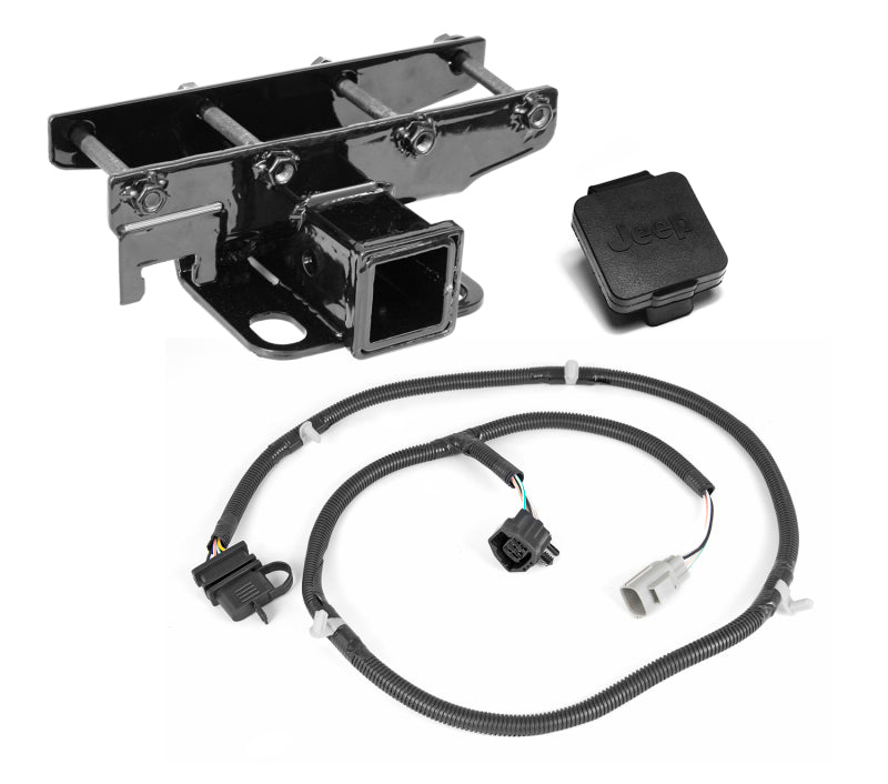 Rugged Ridge Receiver Hitch Kit Jeep Logo 07-18 Jeep Wrangler - 11580.52 for 2007-2018 Jeep Wrangler - front view