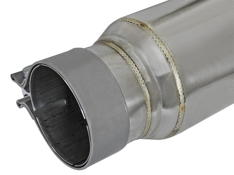 aFe MACH Force-Xp 409 SS Resonator 3in. Inlet/Outlet / 4in. Diameter / 12in. Body / 16in. Length - 49M10001