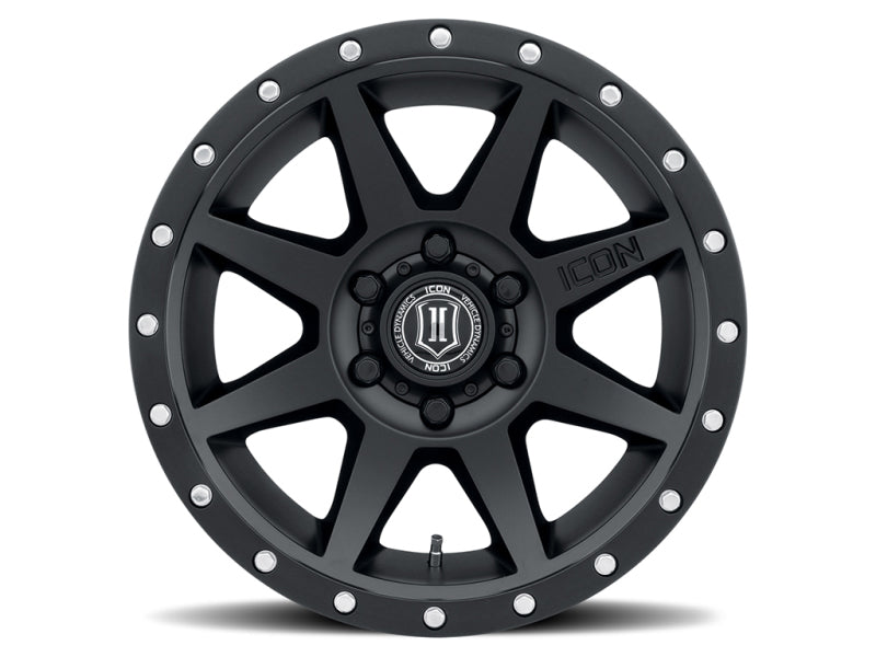 ICON Rebound 17x8.5 6x5.5 25mm Offset 5.75in BS 95.1mm Bore Satin Black Wheel - 1817859057SB