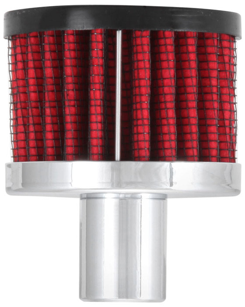 K&N Steel Base Crankcase Vent Filter .75in Vent OD x 2in OD x 1.5in Height - 62-1030 by K&N Engineering - side view