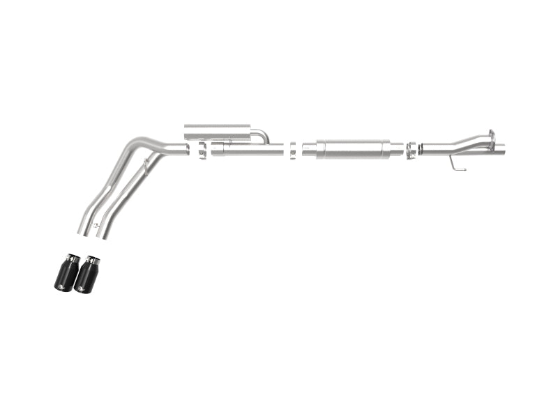 aFe Rebel Series 3in 409 SS Cat-Back Exhaust w/ Black Tips 17-20 Ford F-250/F350 V8 6.2L/7.3L - 49-43117-b