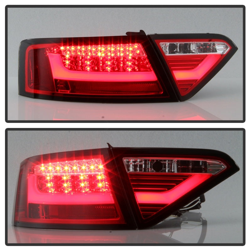 Spyder 08-12 Audi A5 LED Tail Lights - Red Clear ALT-YD-AA508V2-LED-RC