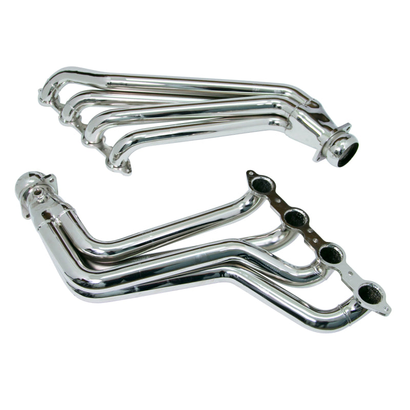 BBK 10-15 Camaro LS3 L99 Long Tube Exhaust Headers With Converters - 1-3/4 Chrome - 4021
