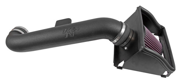 K&N 15-16 Ford F150 V8-5.0L Aircharger Performance Intake Kit - 63-2591 for 2015-2020 Ford F 150 - front view