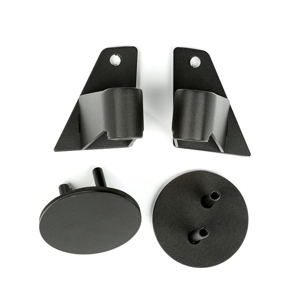 Rugged Ridge 07-18 Jeep Wrangler JK Textured Black Mirror Relocation Brackets - 11025.07 for 2007-2018 Jeep Wrangler - front 
