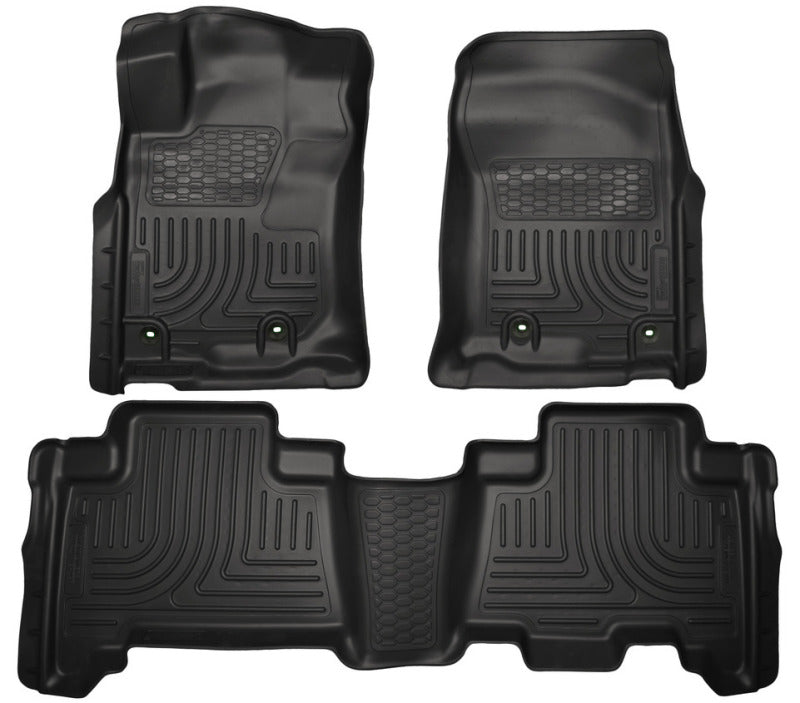 Husky Liners 13-24 Toyota 4Runner WeatherBeater Black Front &amp; 2nd Seat Floor Liners