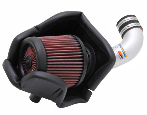 K&N 11 Honda CR-Z 1.5L L4 Silver Typhoon Short Ram Intake - 69-1018TS for 2011-2016 Honda CR Z - front view