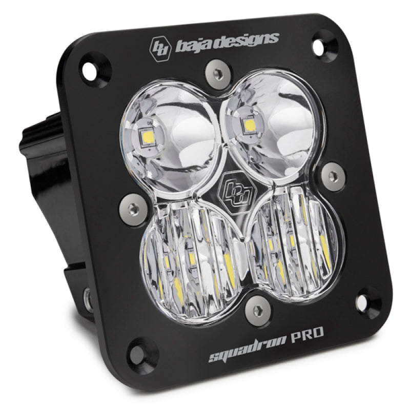 Baja Designs Squadron Pro Driving/Combo Pattern Flush Mount Black LED Light Pod - Clear - 491003