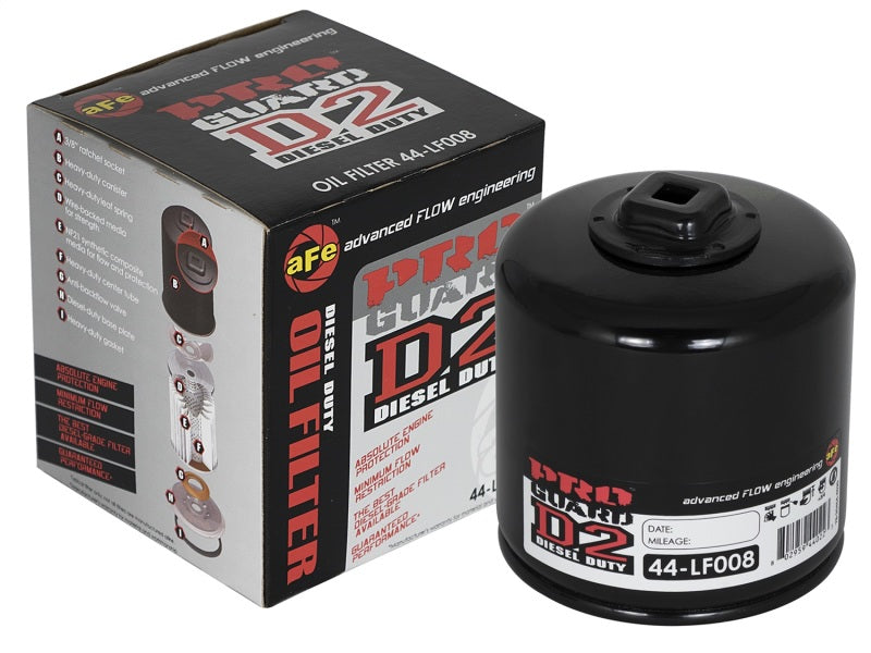 aFe Pro GUARD D2 Oil Filter 93-11 Ford Gas Trucks V8 4.6L/5.4L/5.8L (4 Pack) - 44-LF008-MB