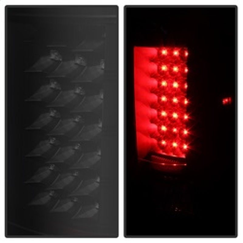 Xtune Chevy Silverado 07-13 LED Tail Lights Black Smoke ALT-JH-CS07-LED-BKSM - 5077493