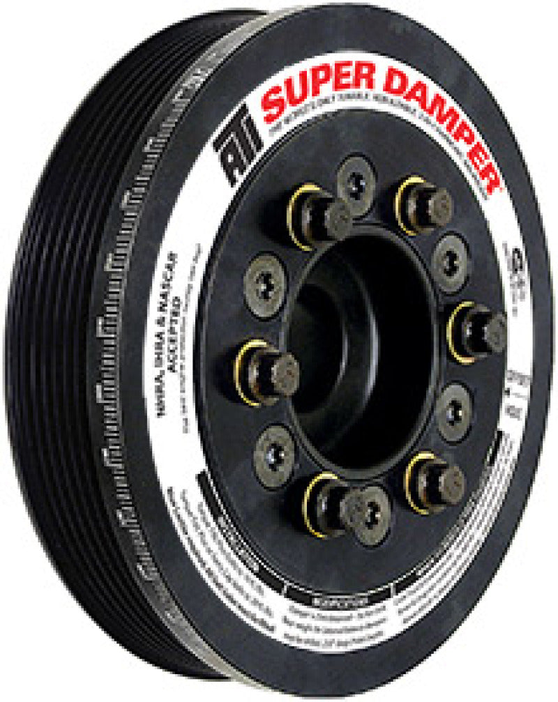 ATI Damper - 6.78in - Alum - 6 Grv - Ford Coyote 5.0 - Mustang &amp; F150 11+ - No A/C - OEM Size - ATI918047N