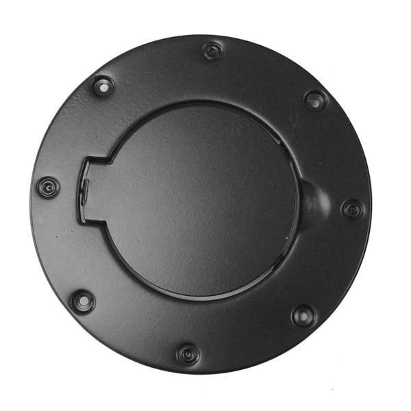 Rugged Ridge 97-06 Jeep Wrangler TJ Black Non-Locking Gas Cap Door - 11229.01 for 1997-2006 Jeep Wrangler - front view