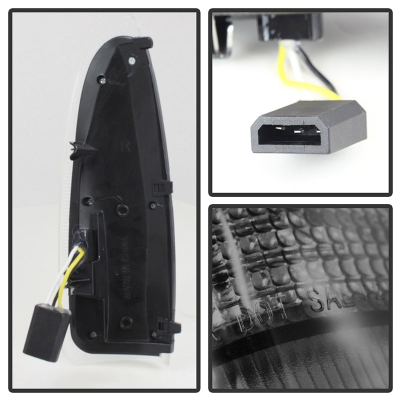 xTune Ford Superduty F250-F650 03-07 Amber LED Mirror Signal Lens - Smoke ACC-LED-FDSD99-MR-SM - 9924729