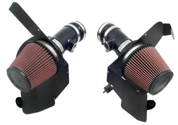 K&N 06-07 BMW M5 5.0L Flat Black Typhoon Short Ram Intake - 69-2003TFK for 2006-2007 BMW M5 - front view