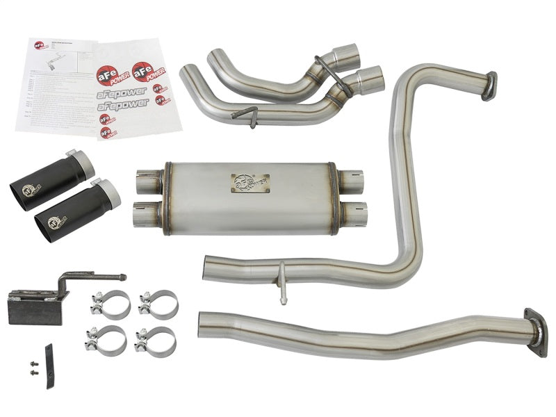 aFe POWER Rebel Series 2-1/2in 409 SS Cat Back Exhaust w/ Black Tips 16-17 Nissan Titan V8 5.6L - 49-46126-B