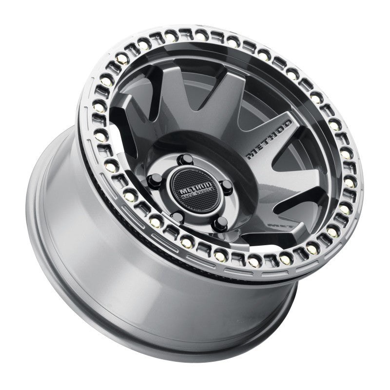 Method MR108 17x9 -44mm Offset 5x5 71.5mm CB Gloss Titanium w/BH-H24125-38 Wheel - MR10879050844B
