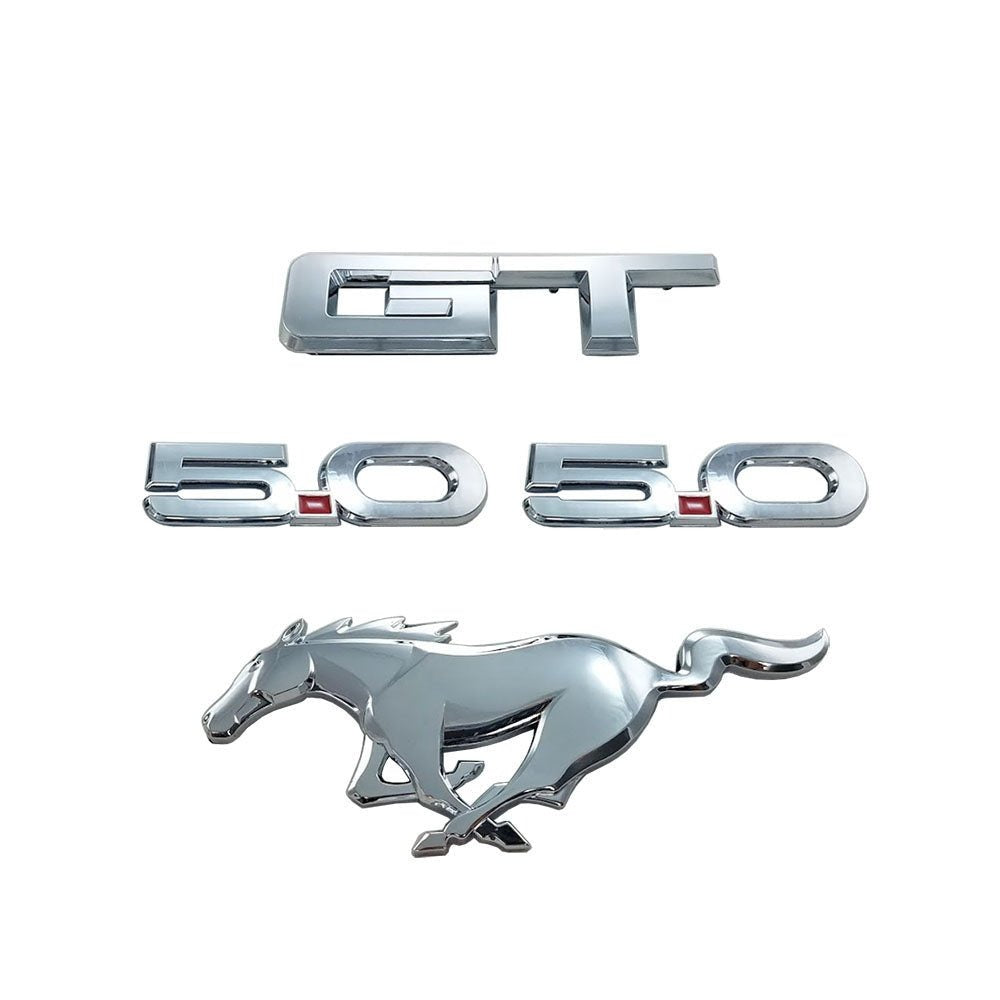 15-19 Mustang GT Chrome Emblem Package Ford Officially Licensed - UPR-FL-EM000550P2