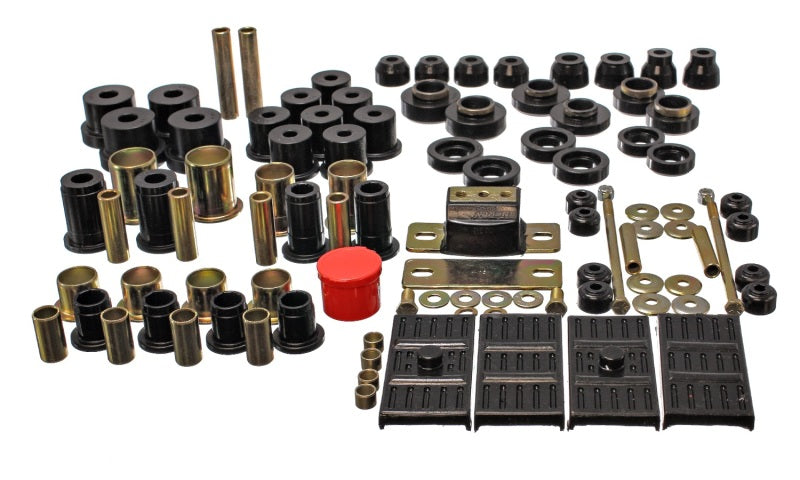 Energy Suspension 67-69 Chevrolet Camaro (w/mono leaf springs) Black Hyper-flex Master Bushing Set - 3.18119G