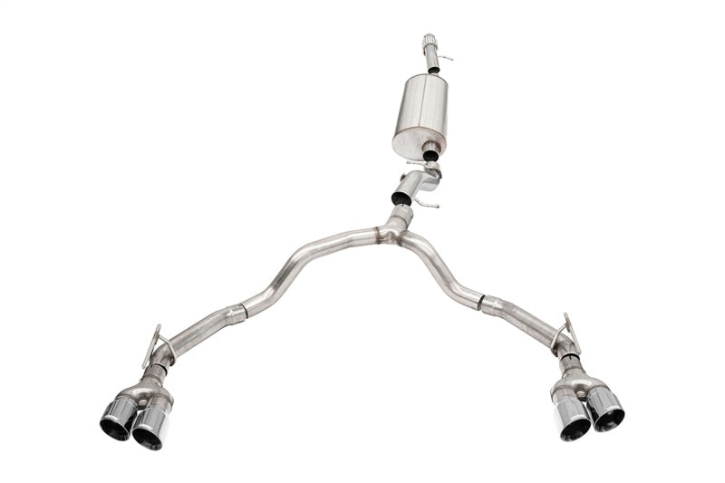 Corsa 21-22 Chevrolet Tahoe/GMC Yukon 4DR 6.2L 4WD Dual Rear 3/2.75in Sport Cat-Back DW 4in Pol Tips - 21129