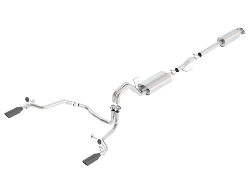 Borla 15-17 F-150 2.7/3.5L V6 EcoBoost / 5.0L V8 Black Chrome Cat-Back Touring Exhaust - 140614BC