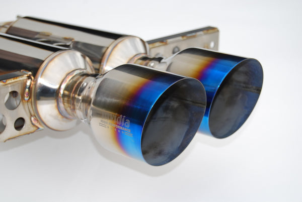 Invidia 2017+ Honda Civic Hatchback Sport/Sport Touring Gemini Titanium Tip Cat-back Exhaust - HS17CHB7GM2ST by Invidia - fro