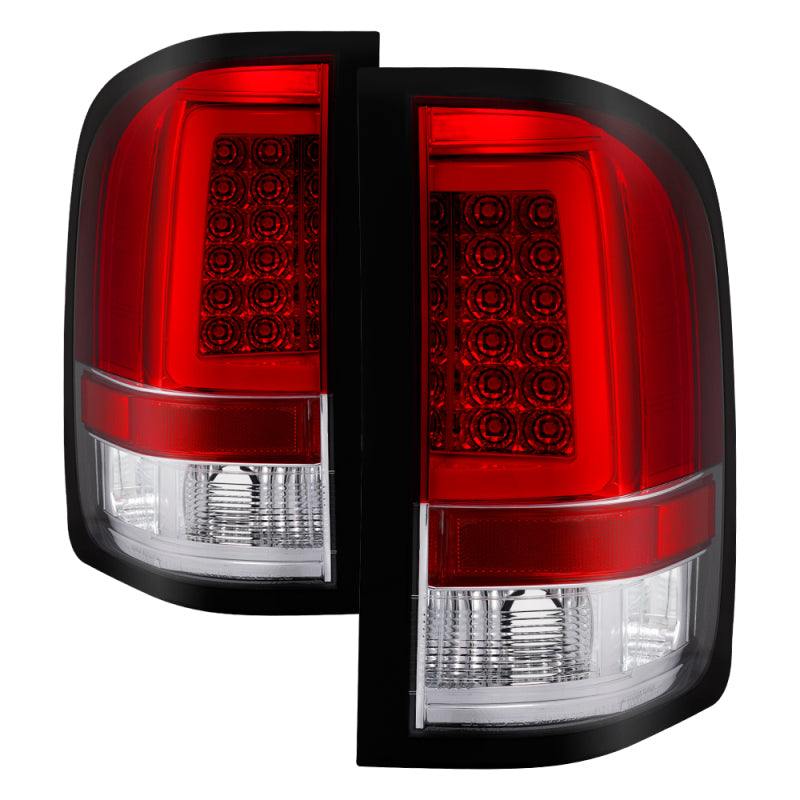 Spyder 07-13 Silverado (Will Not Work w/2010 921 Bulb) V3 Tail Lights Rd/Clr ALT-YD-CS07V3-LBLED-RC